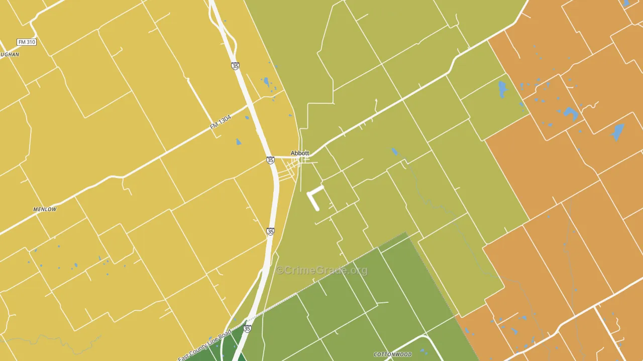 Abbott, TX Map of Assault Rates