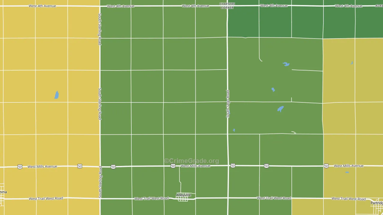 Abbyville, KS Map of Assault Rates