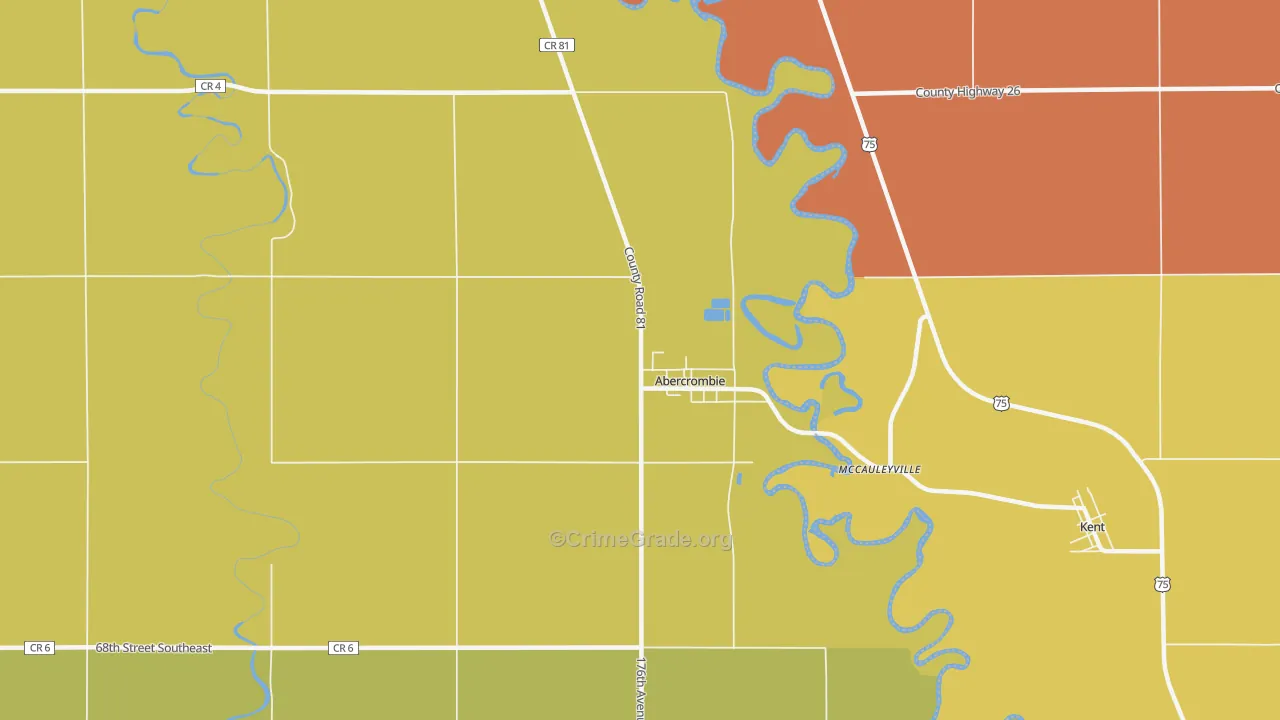 Abercrombie, ND Map of Assault Rates