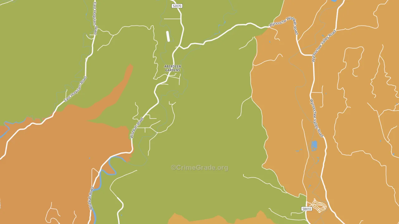 Aberdeen Gardens, WA Map of Assault Rates
