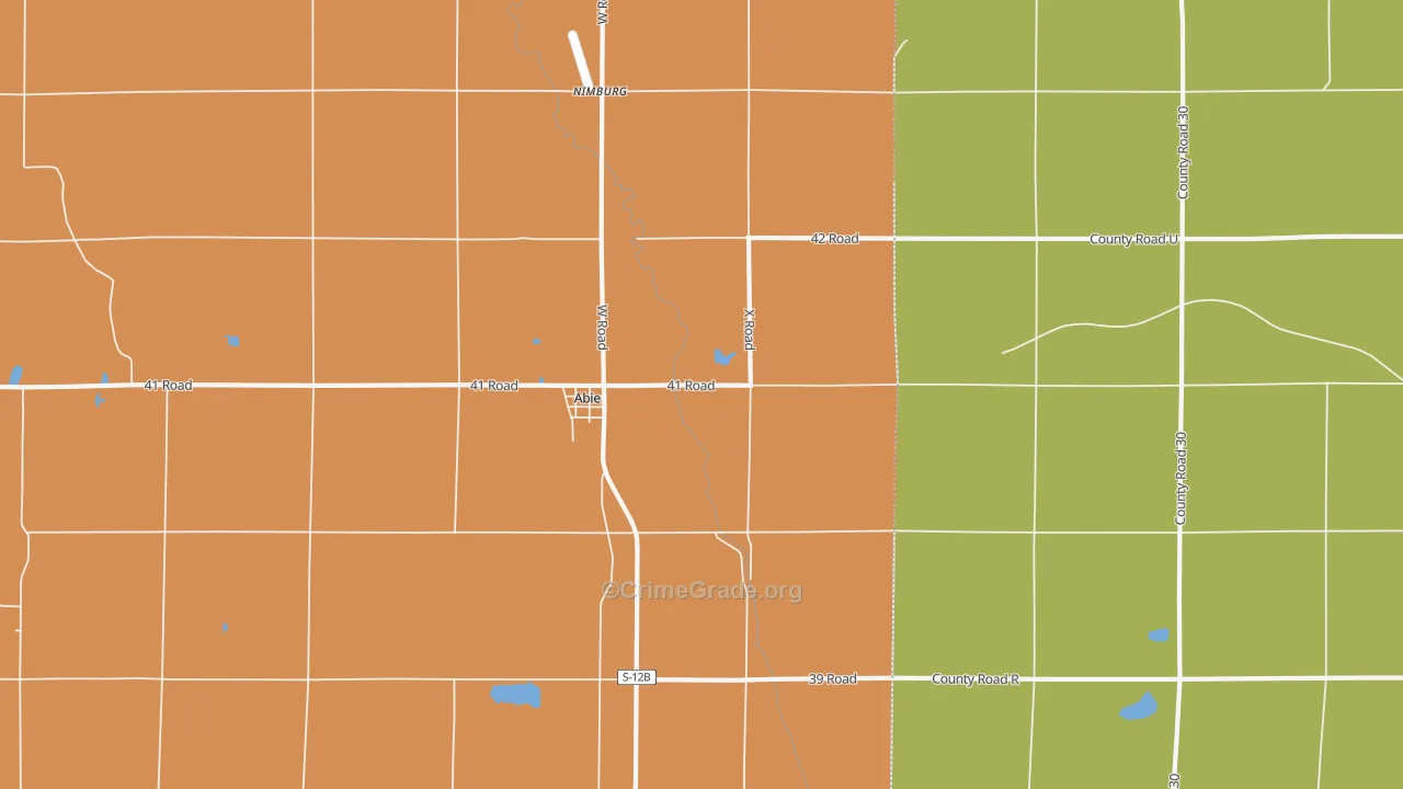 Abie, NE Map of Assault Rates