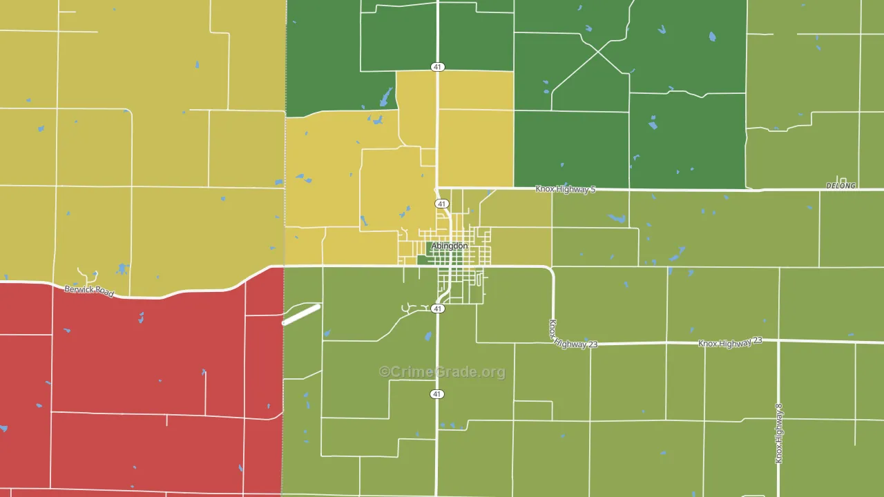 Abingdon, IL Map of Assault Rates