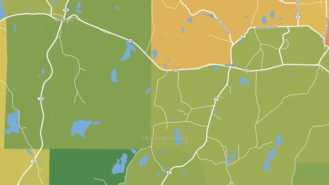 Abington, CT Map of Assault Rates