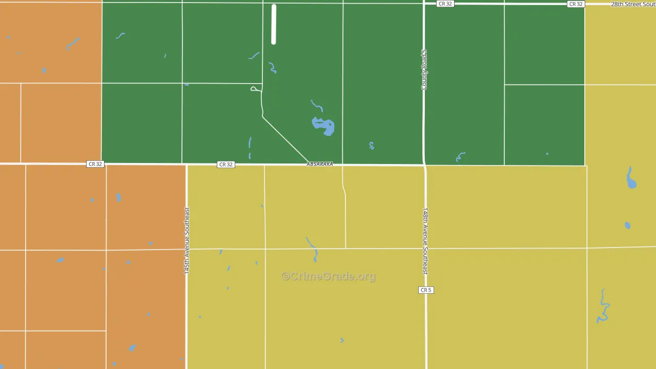 Absaraka, ND Map of Assault Rates