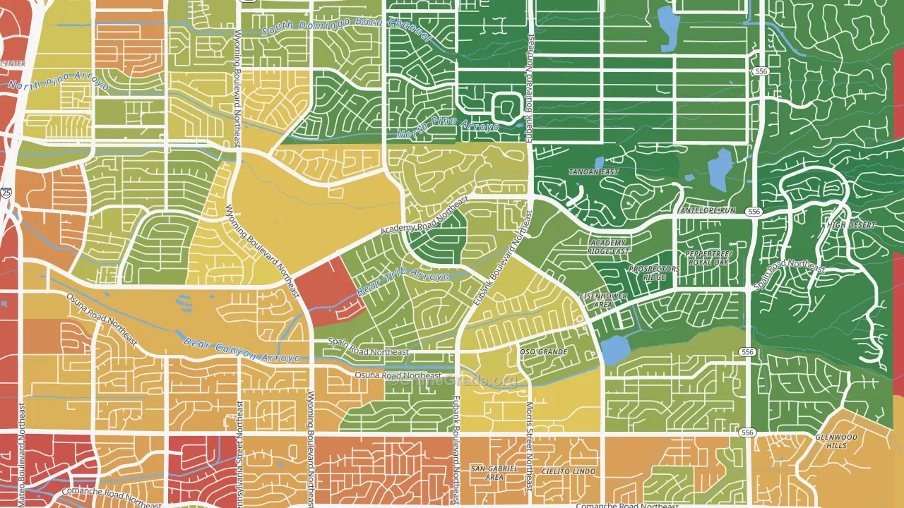 Academy Hills Park, Albuquerque, NM Map of Assault Rates
