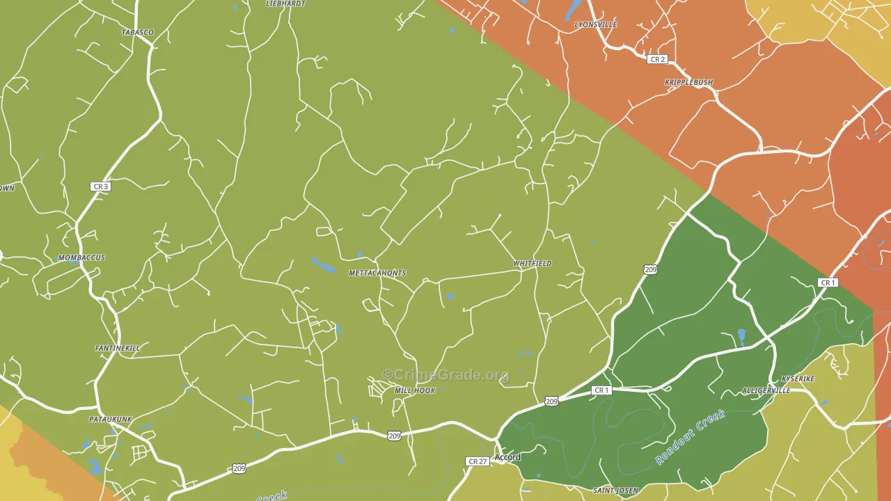 Accord, NY Map of Assault Rates
