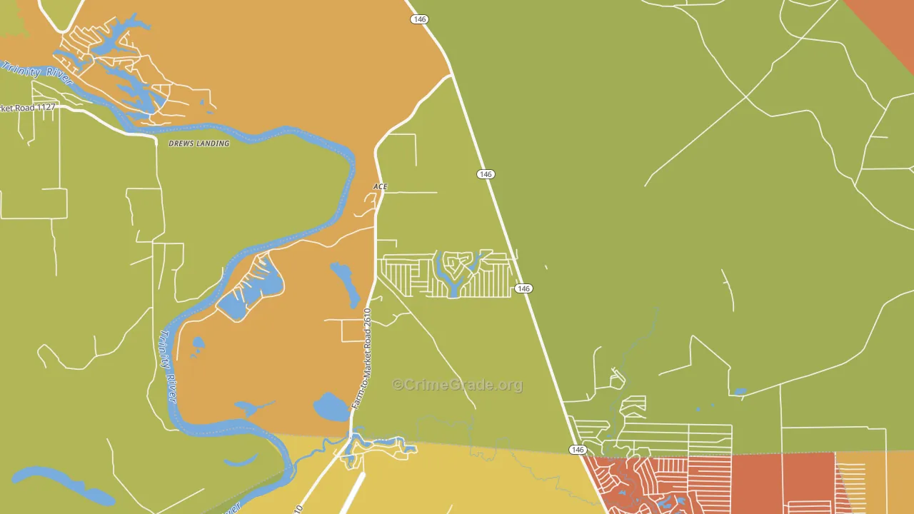 Ace, TX Map of Assault Rates