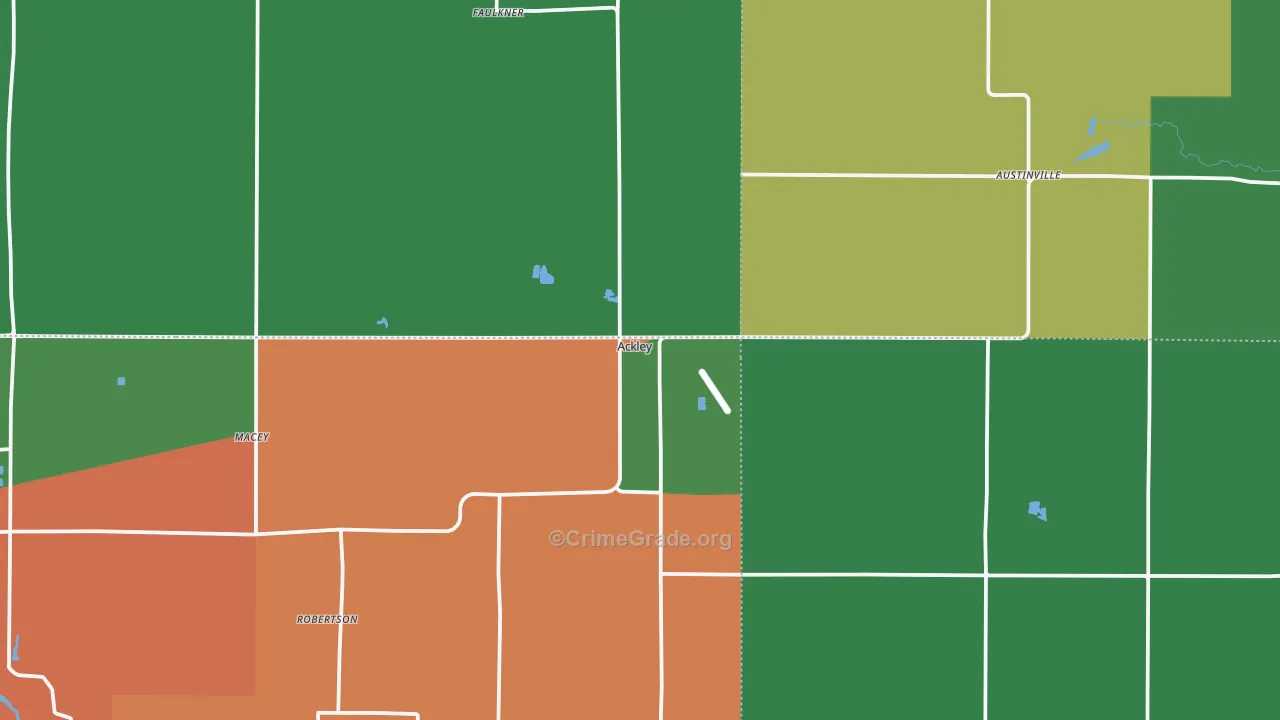 Ackley, IA Map of Assault Rates