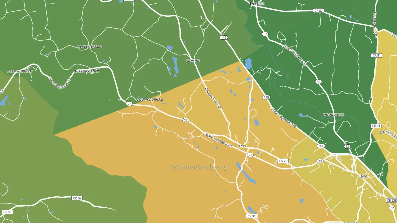 Acra, NY Map of Assault Rates