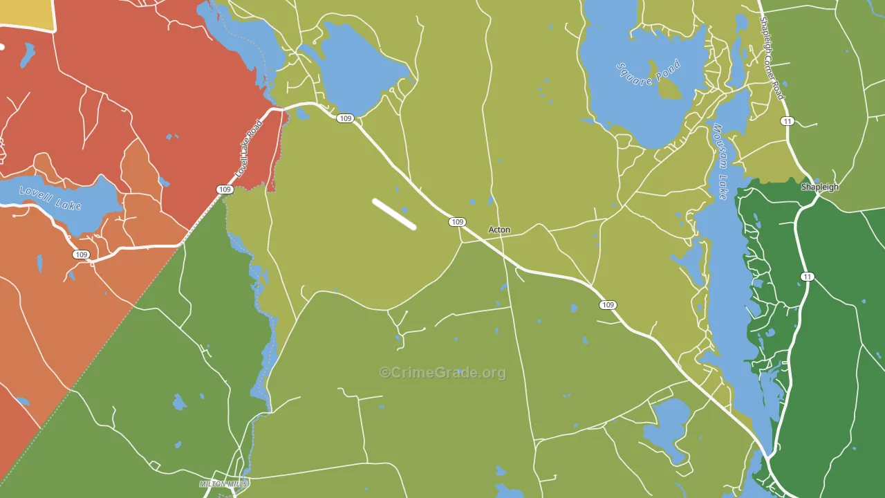 Acton, ME Map of Assault Rates