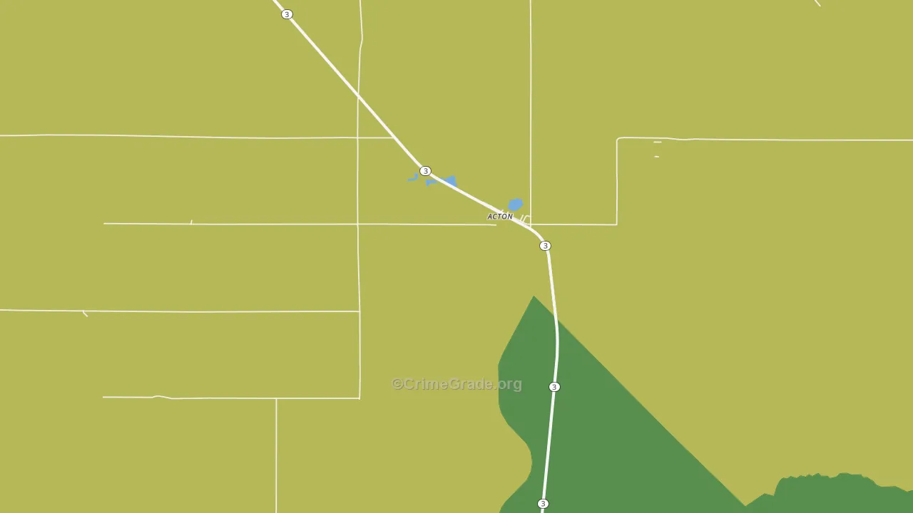 Acton, MT Map of Assault Rates