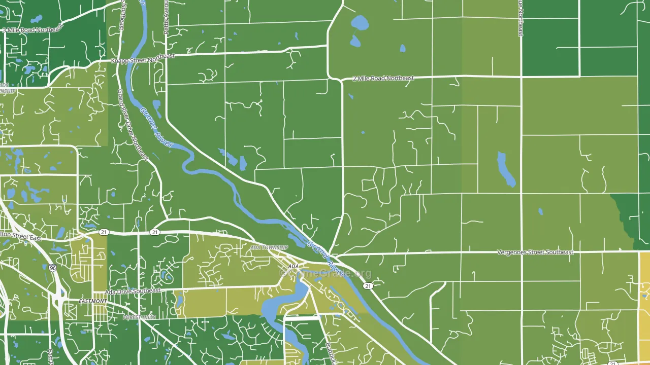 Ada, MI Map of Assault Rates