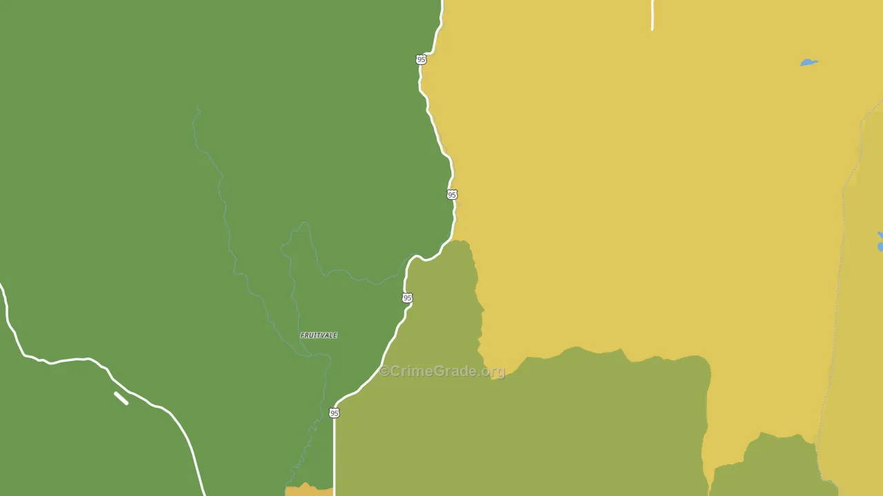 Adams County, ID Map of Assault Rates