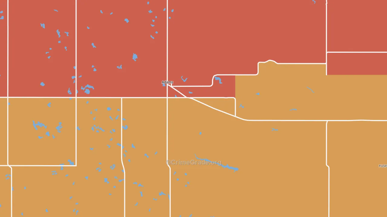Adams, ND Map of Assault Rates