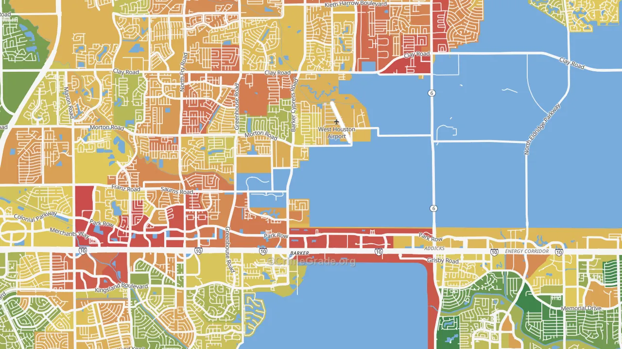Addicks-Park ten, Houston, TX Map of Assault Rates
