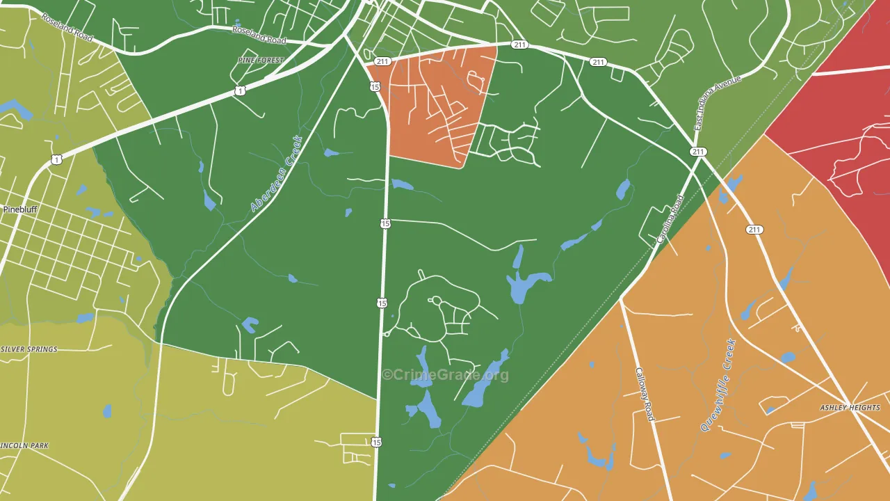 Addor, NC Map of Assault Rates