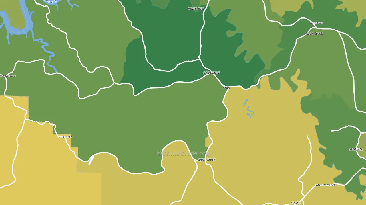 Adger, AL Map of Assault Rates