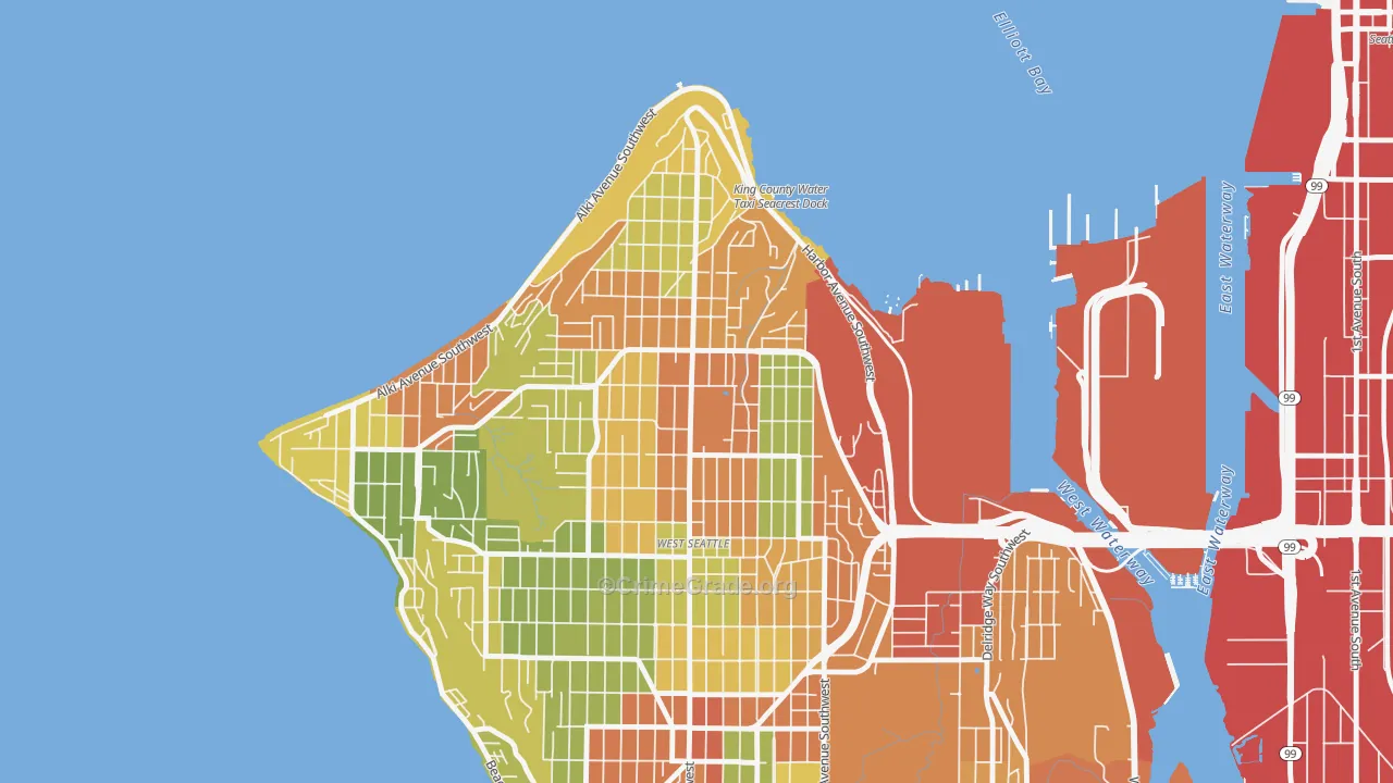 Admiral, Seattle, WA Map of Assault Rates