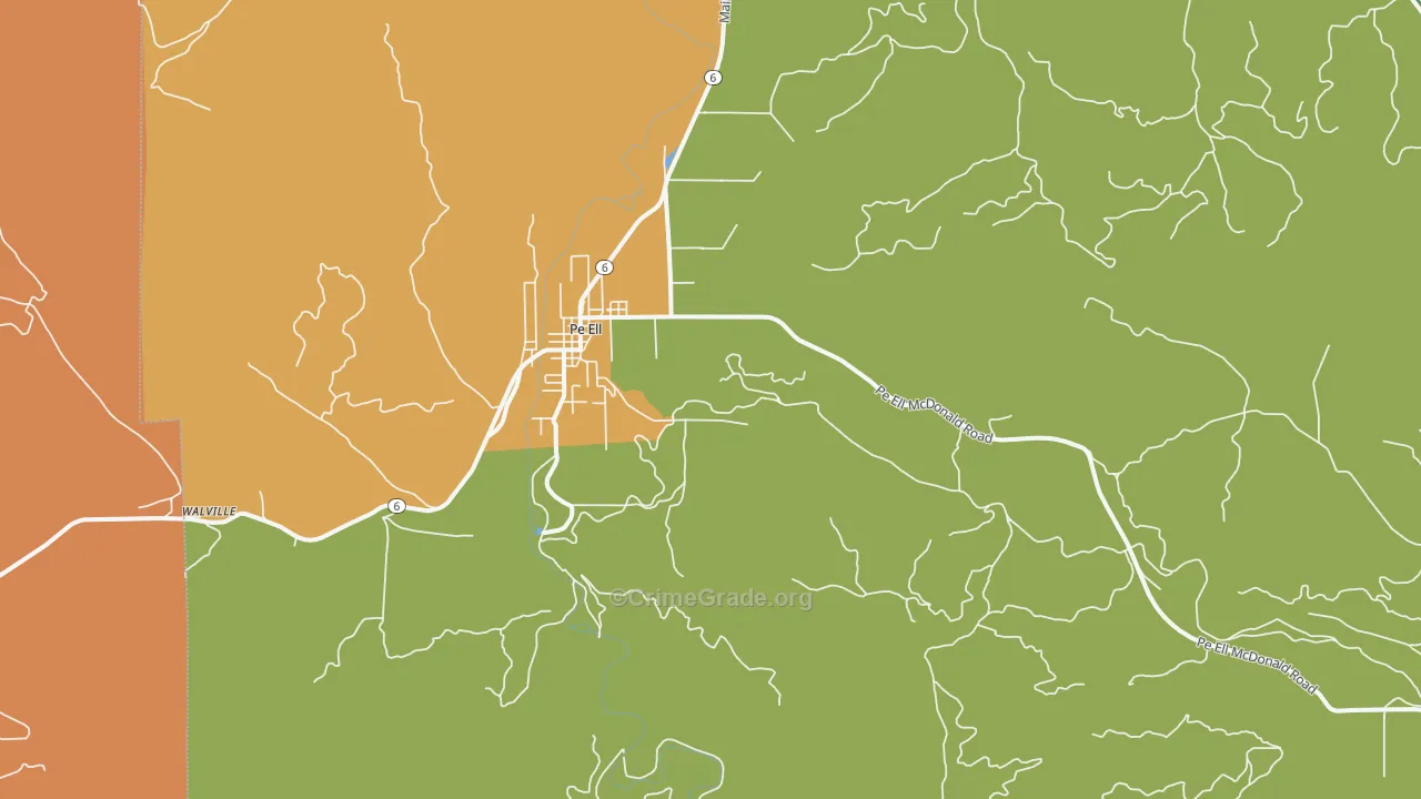 Adna, WA Map of Assault Rates