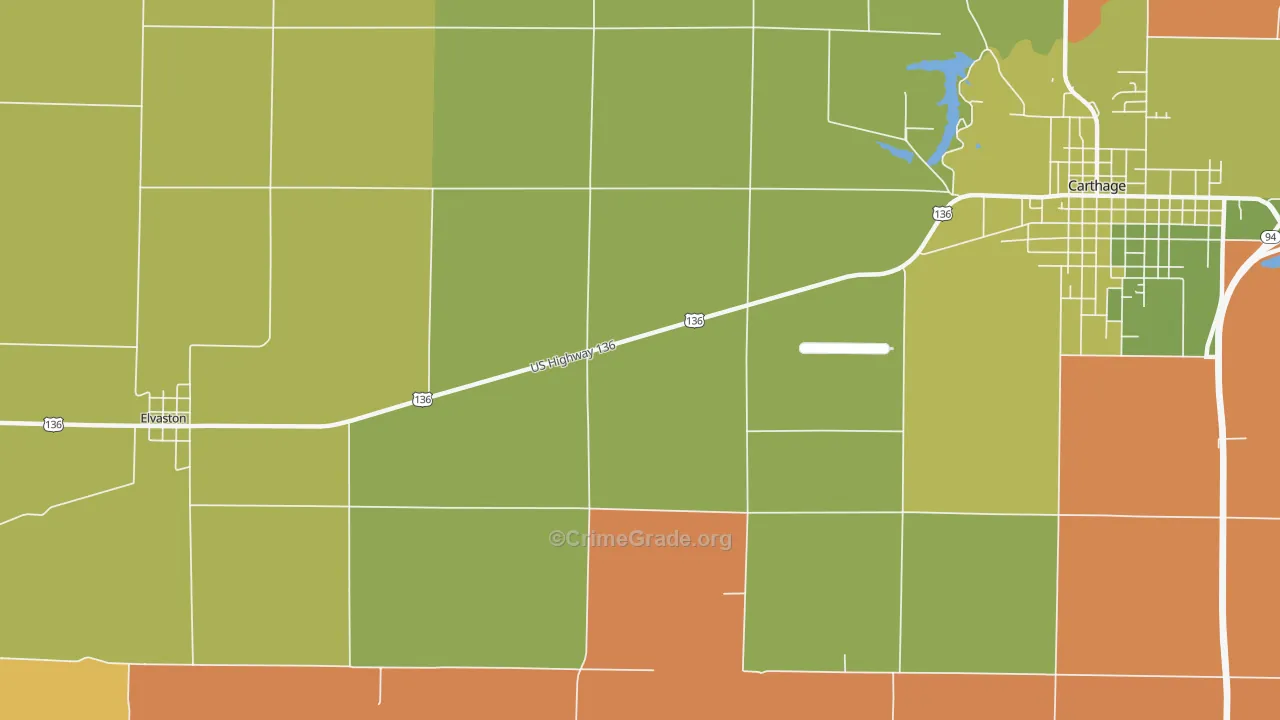 Adrian, IL Map of Assault Rates