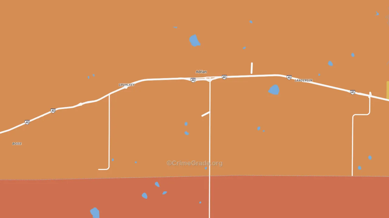 Adrian, TX Map of Assault Rates