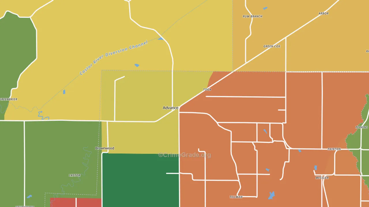 Advance, MO Map of Assault Rates