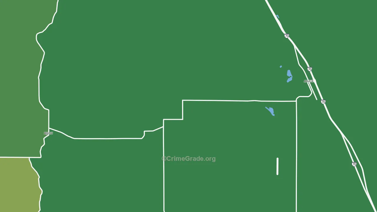 Agate, CO Map of Assault Rates
