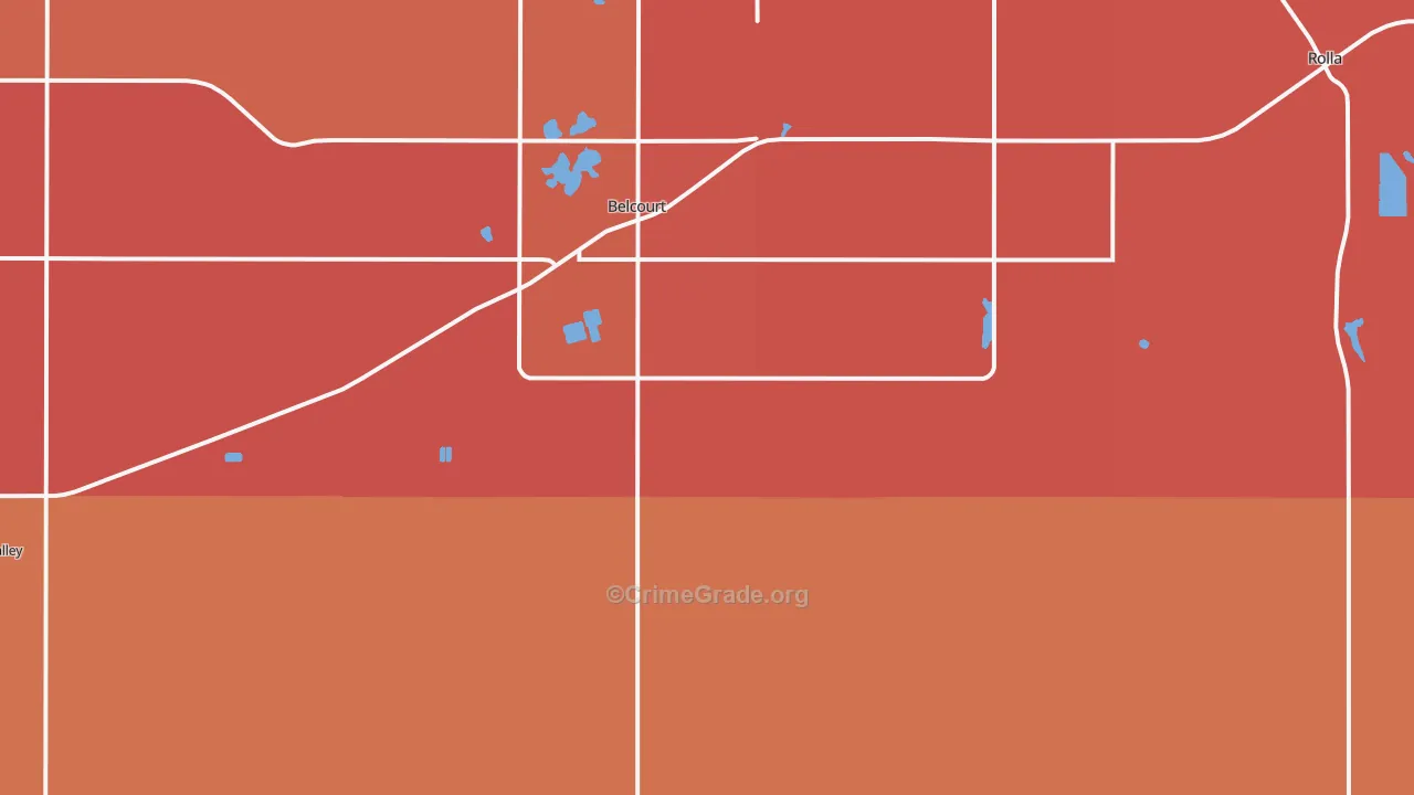 Agate, ND Map of Assault Rates