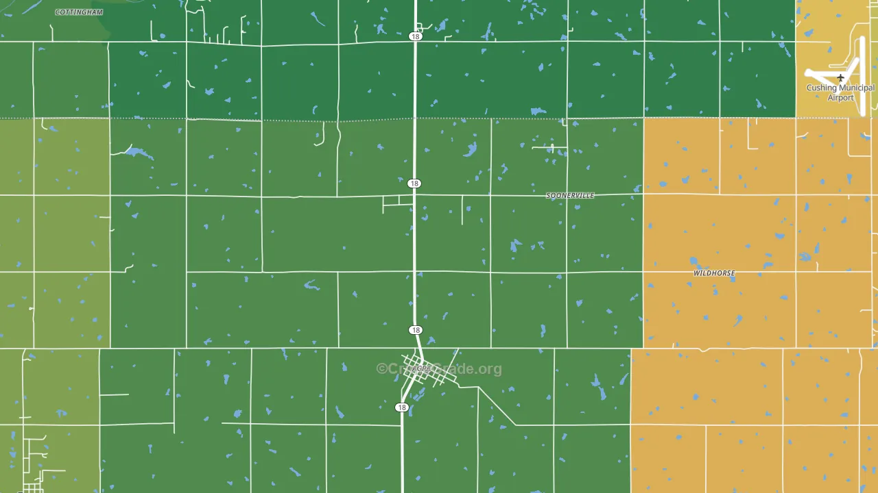 Agra, OK Map of Assault Rates