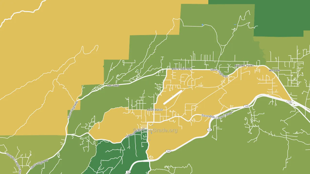 Agua Dulce, CA Map of Assault Rates