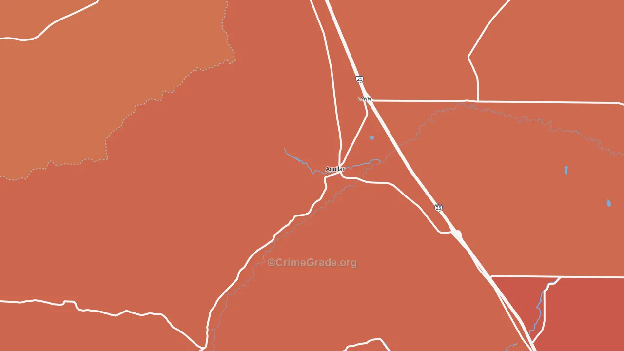 Aguilar, CO Map of Assault Rates