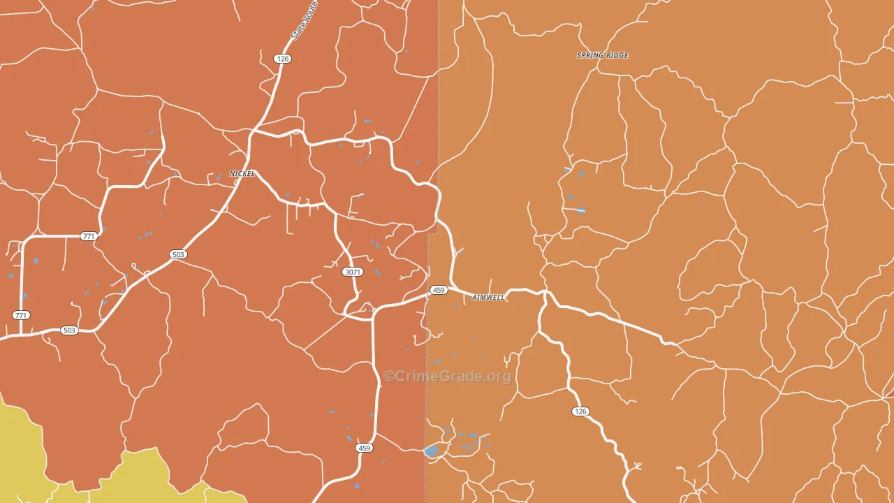 Aimwell, LA Map of Assault Rates