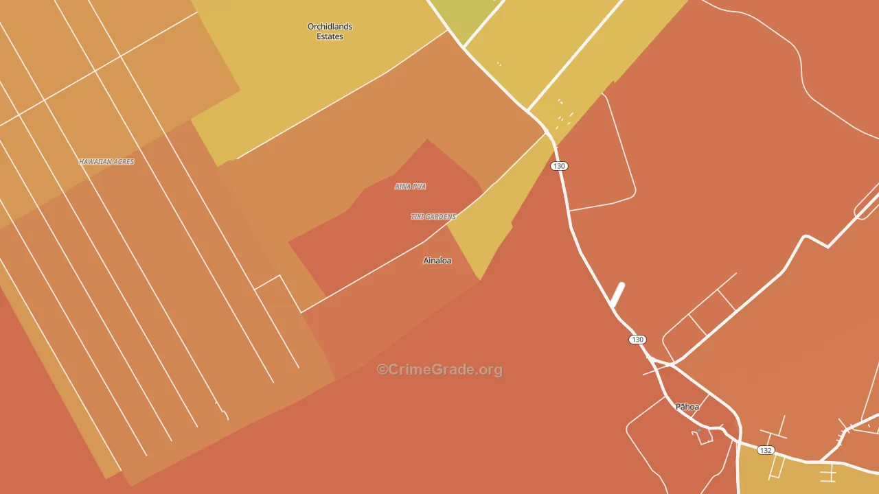 Ainaloa, HI Map of Assault Rates
