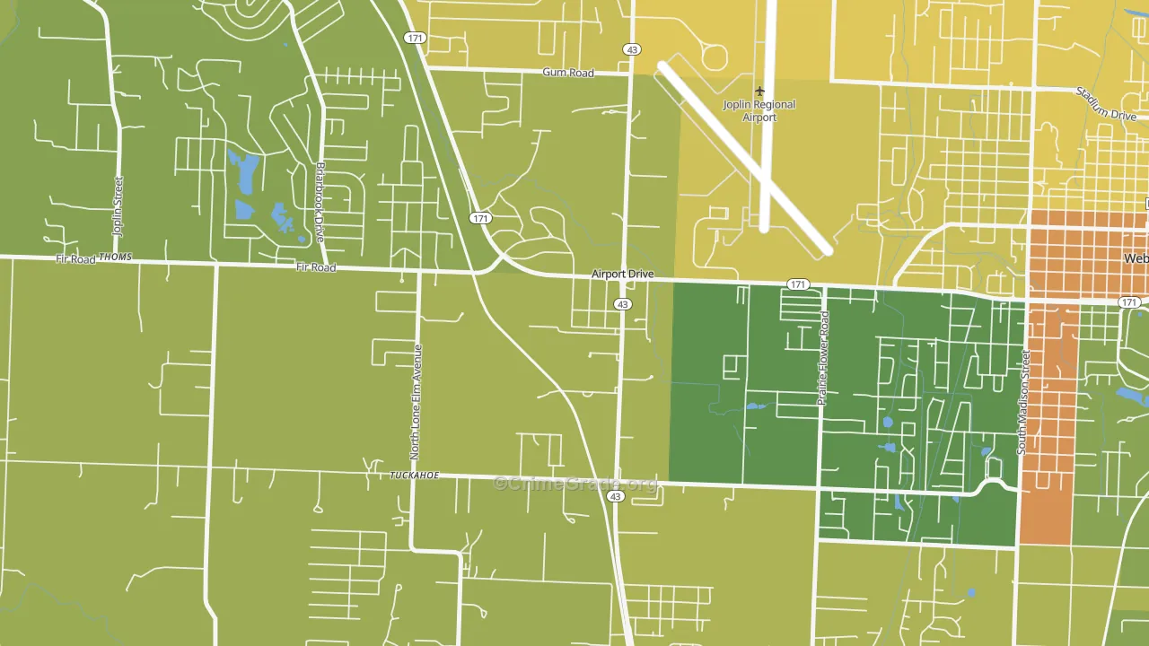 Airport Drive, MO Map of Assault Rates
