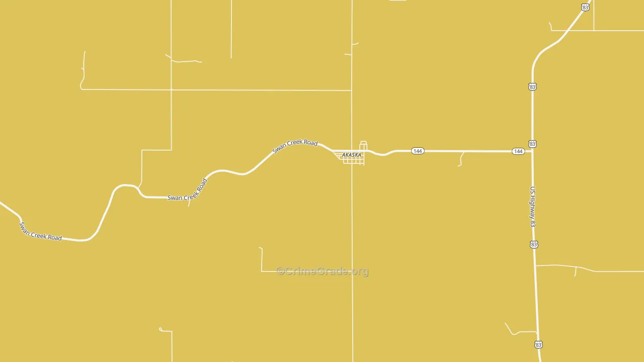 Akaska, SD Map of Assault Rates