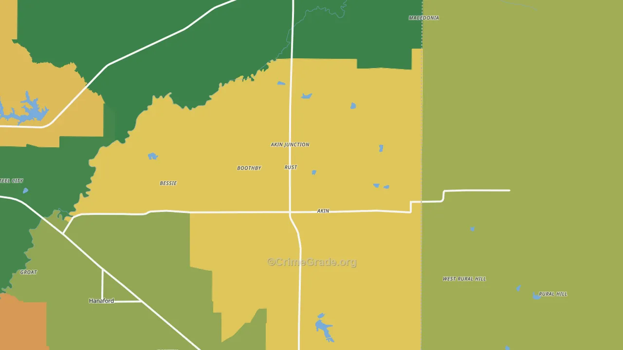 Akin, IL Map of Assault Rates