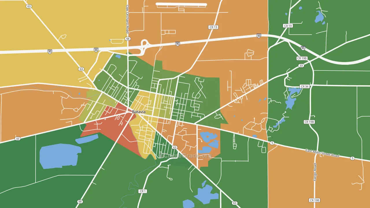 Alabama, NY Map of Assault Rates