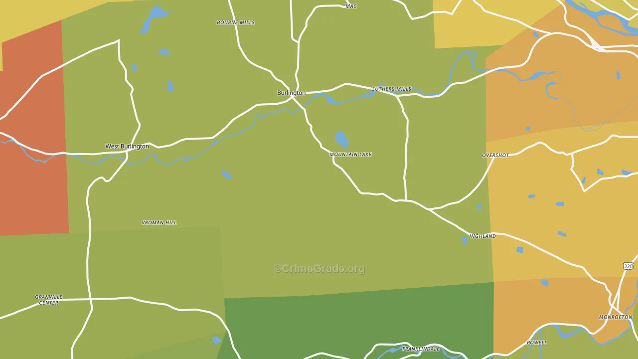 Alba, PA Map of Assault Rates
