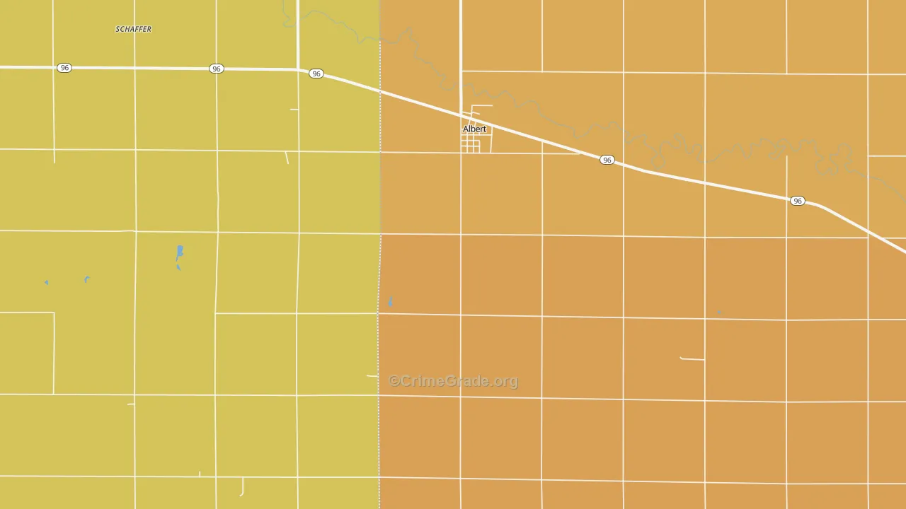 Albert, KS Map of Assault Rates