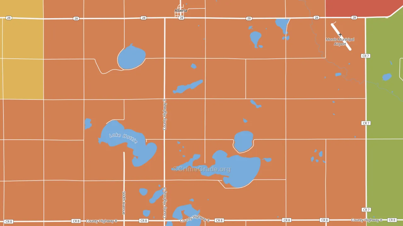 Alberta, MN Map of Assault Rates