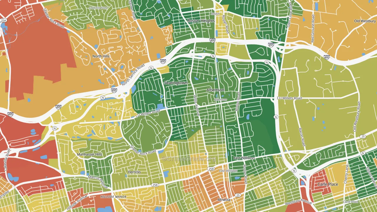 Albertson, NY Map of Assault Rates