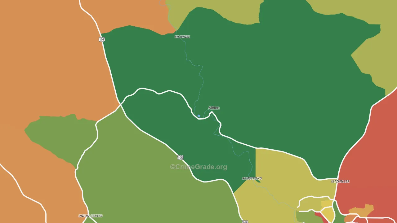 Albion, WA Map of Assault Rates