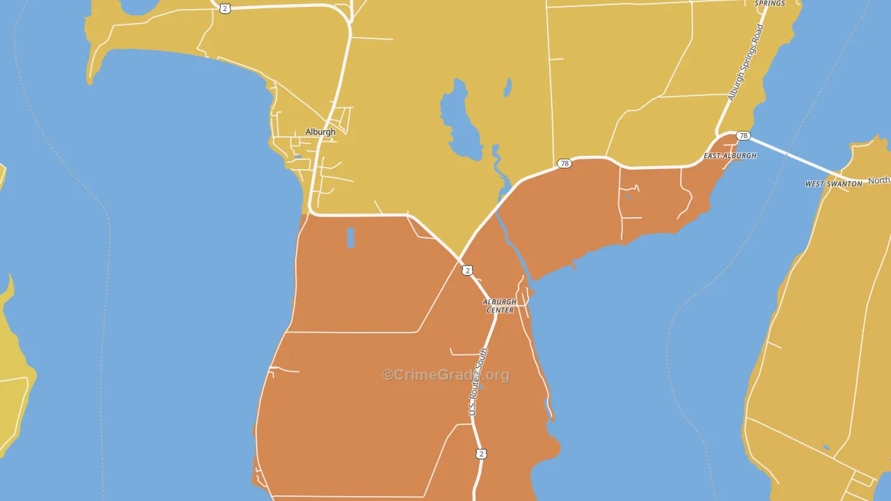 Alburg Center, VT Map of Assault Rates