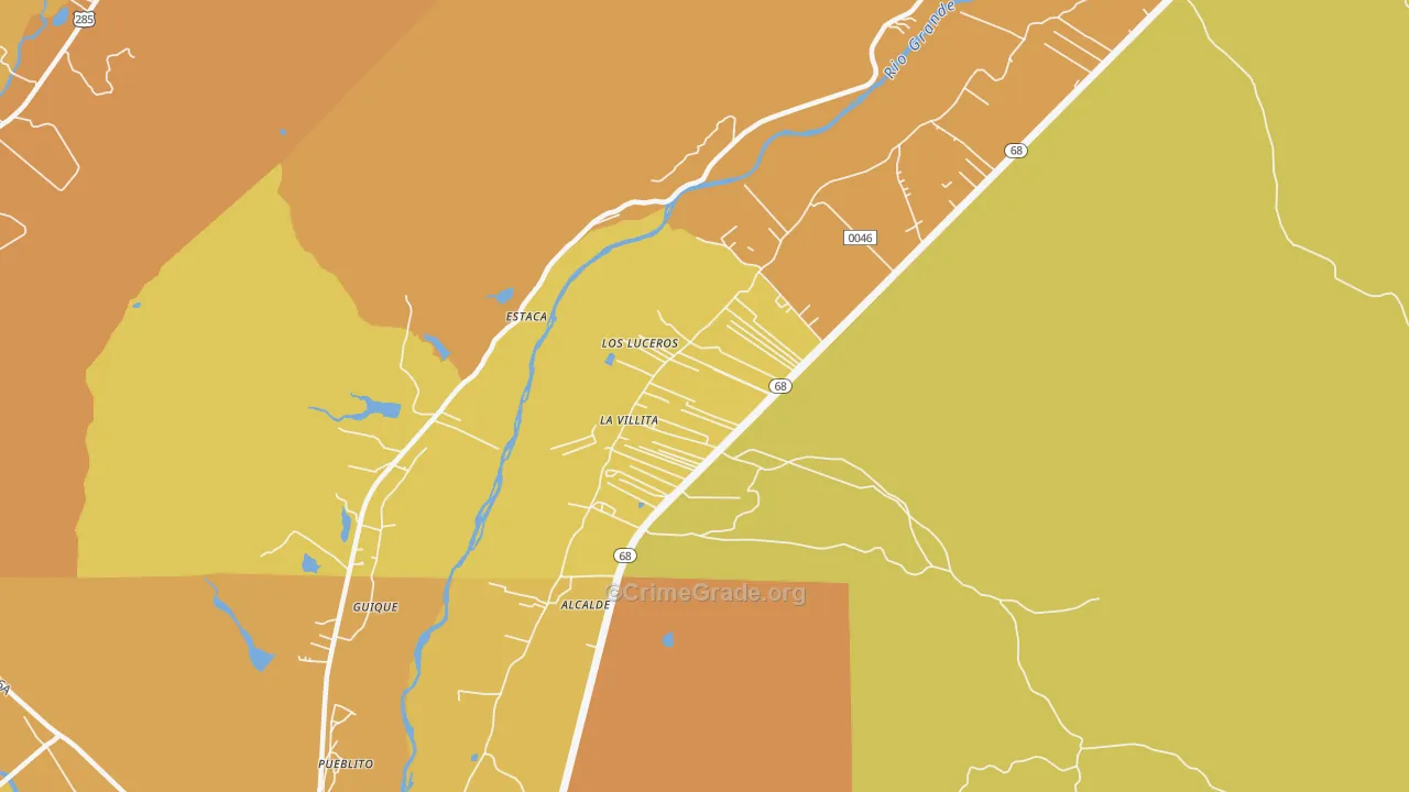 Alcalde, NM Map of Assault Rates