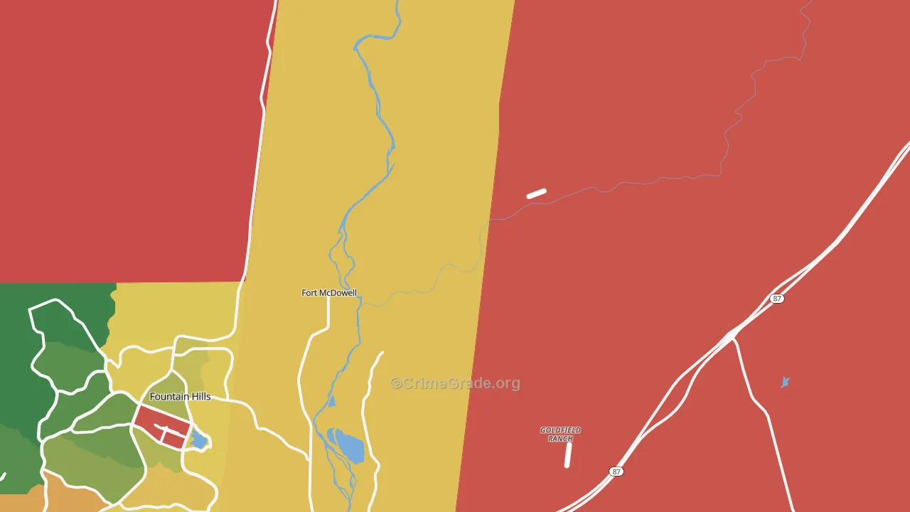 Alchesay Flat, AZ Map of Assault Rates