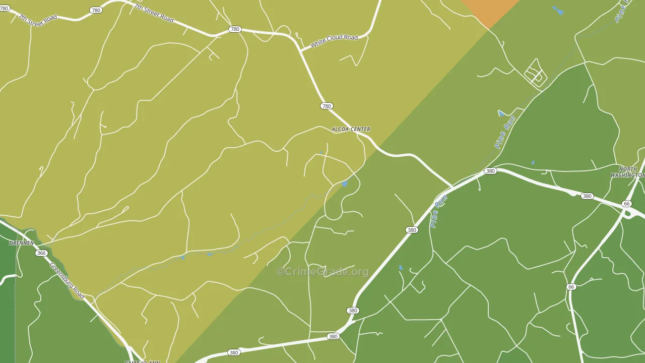 Alcoa Center, PA Map of Assault Rates