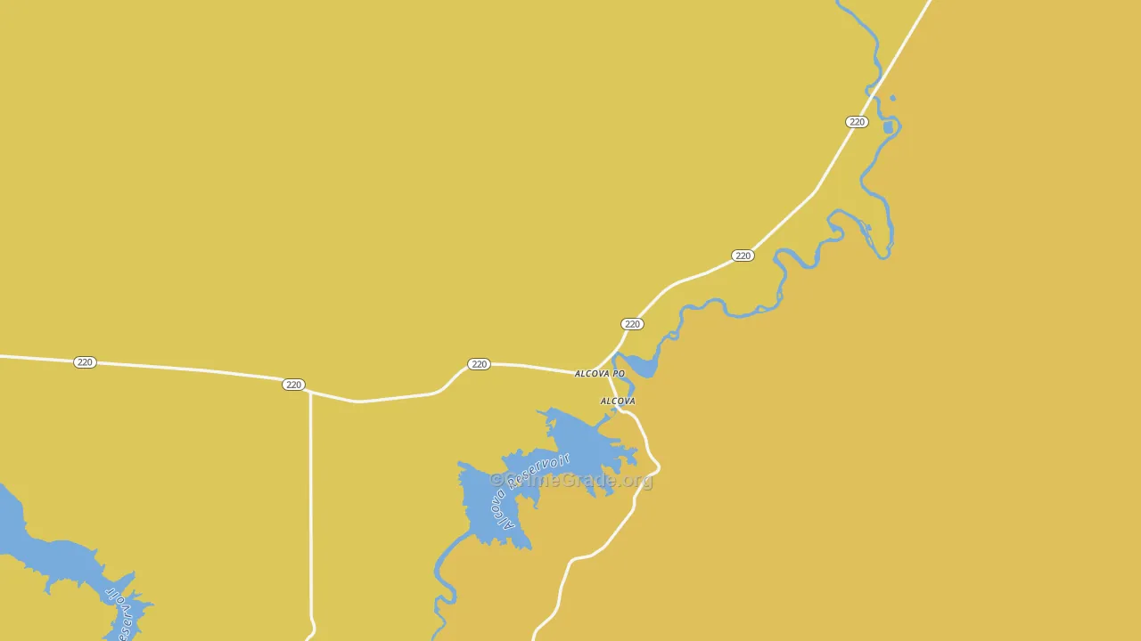 Alcova, WY Map of Assault Rates