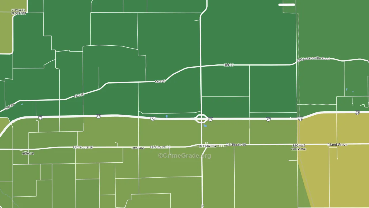 Alexander, IL Map of Assault Rates