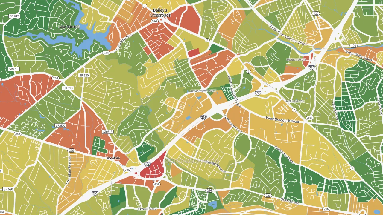 Alexandria Wrest, Alexandria, VA Map of Assault Rates