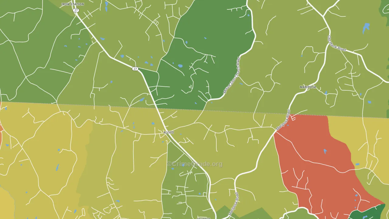 Alexis, NC Map of Assault Rates